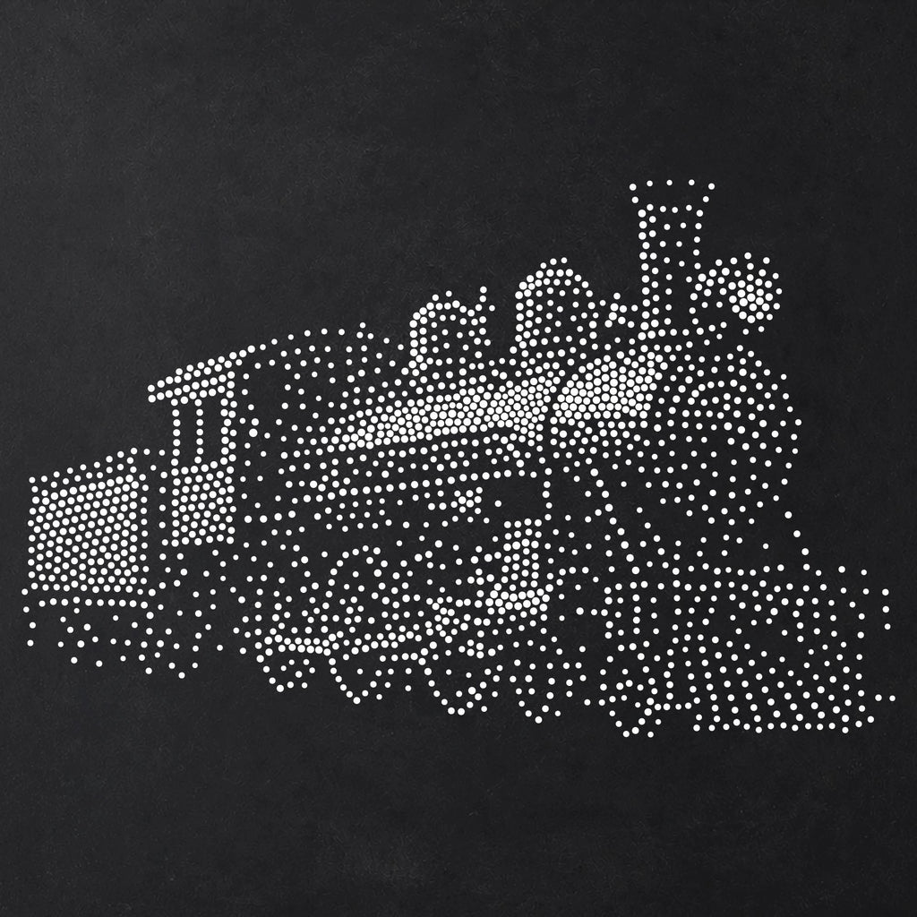 Steam Locomotive Train Stencil | Realistic Mylar Stipple Wall Art, Crafts (Large - 300mm / 12" approx)