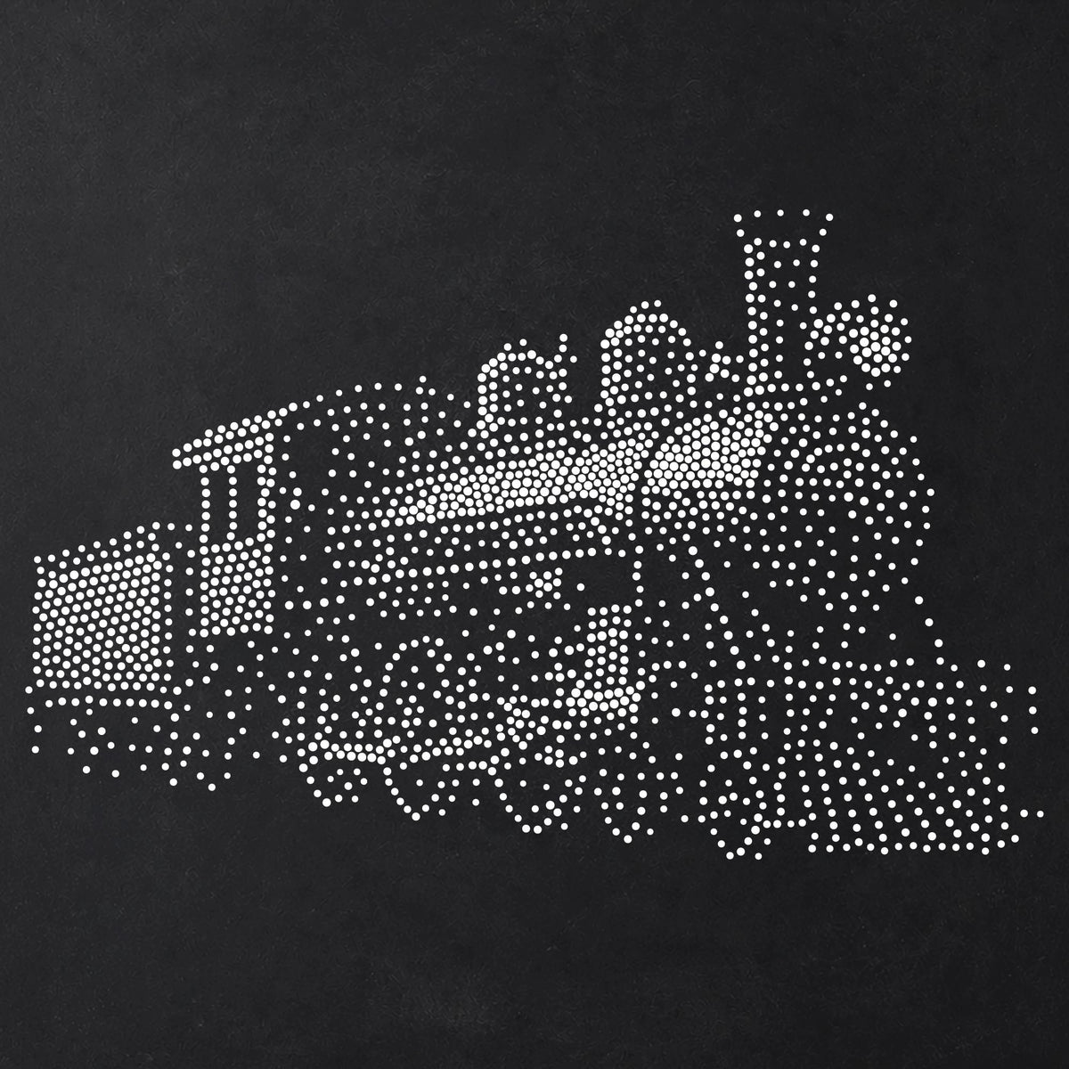 Steam Locomotive Train Stencil | Realistic Mylar Stipple Wall Art, Crafts (Large - 300mm / 12" approx)