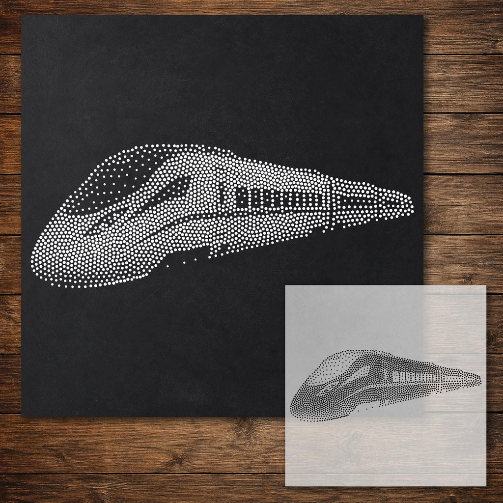 Bullet Train Stencil reusable Mylar stencil, 300 x 300 mm