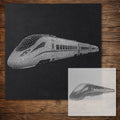 Bullet Train Stencil reusable Mylar stencil, 300 x 300 mm