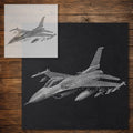 Fighter Jet Stencil reusable Mylar stencil, 300 x 300 mm