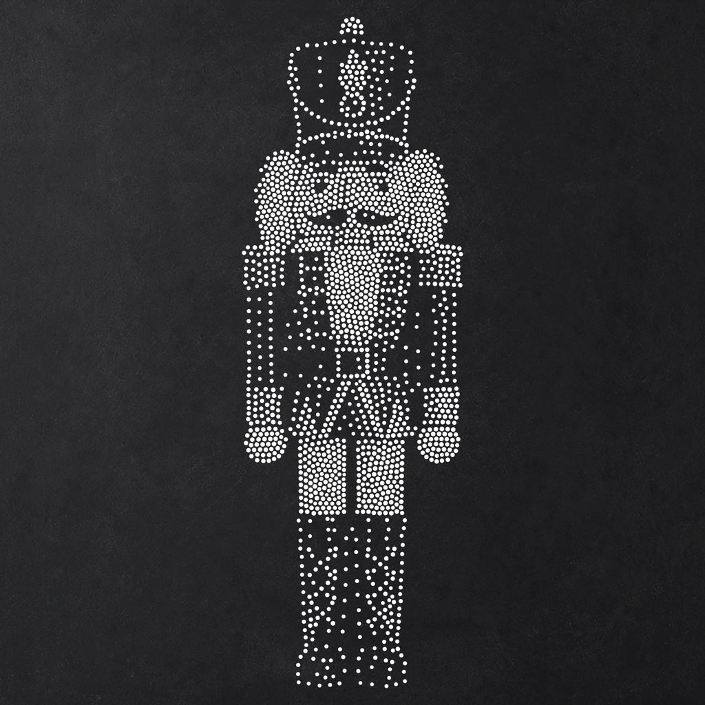 Nutcracker Soldier Stencil | Realistic Christmas Mylar Stipple Wall Art, Crafts (Large - 300mm / 12" approx)
