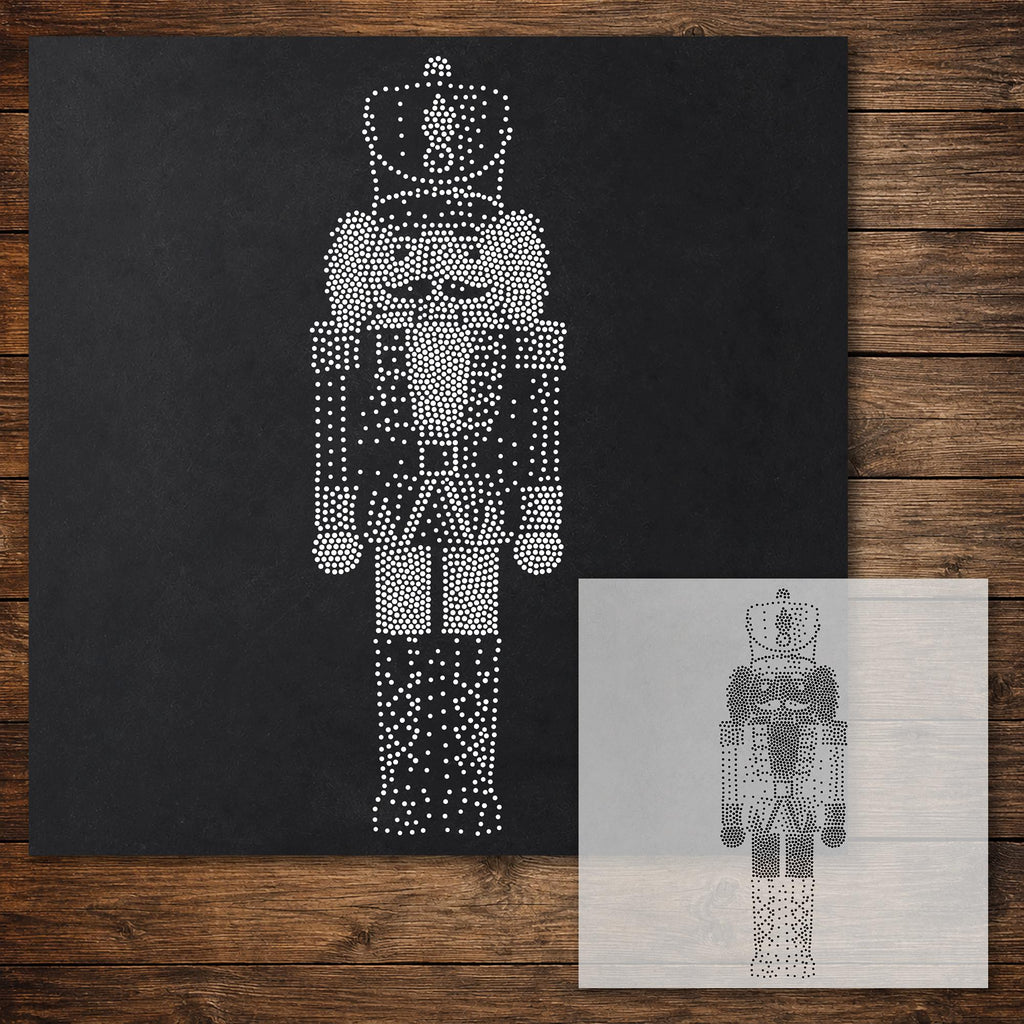 Nutcracker Soldier Stencil reusable Mylar stencil, 300 x 300 mm