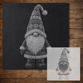 Christmas Gnome Stencil reusable Mylar stencil, 300 x 300 mm