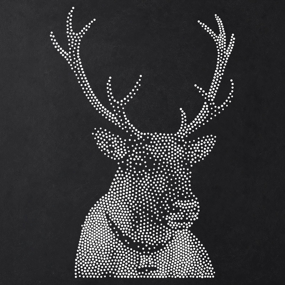 Christmas Reindeer Stencil | Realistic Mylar Stipple Wall Art, Crafts (Large - 300mm / 12" approx)