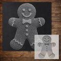 Gingerbread Man Stencil reusable Mylar stencil, 300 x 300 mm