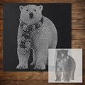Christmas Polar Bear Stencil reusable Mylar stencil, 300 x 300 mm