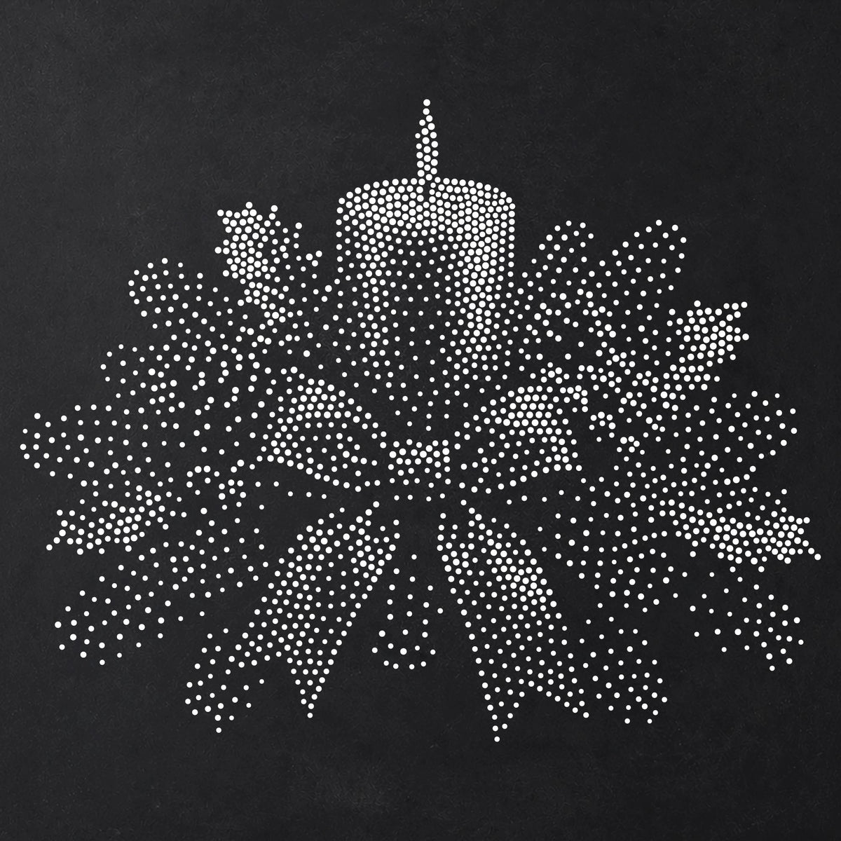 Candlelit Christmas Centrepiece Stencil | Realistic Christmas Mylar Stipple Wall Art, Crafts (Large - 300mm / 12" approx)