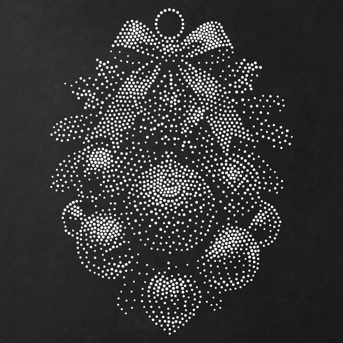 Christmas Bauble Bouquet Stencil | Realistic Christmas Mylar Stipple Wall Art, Crafts (Large - 300mm / 12" approx)