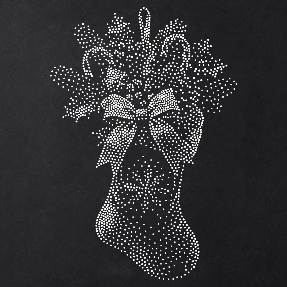 Christmas Stocking Arrangement Stencil | Realistic Christmas Mylar Stipple Wall Art, Crafts (Large - 300mm / 12" approx)