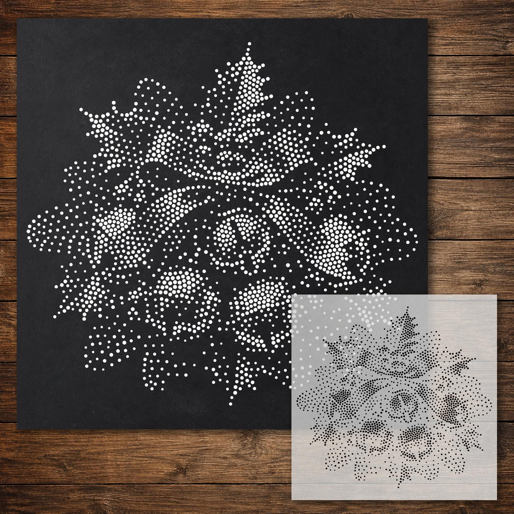 Christmas Bell Holiday Stencil reusable Mylar stencil, 300 x 300 mm