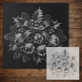 Christmas Bell Holiday Stencil reusable Mylar stencil, 300 x 300 mm