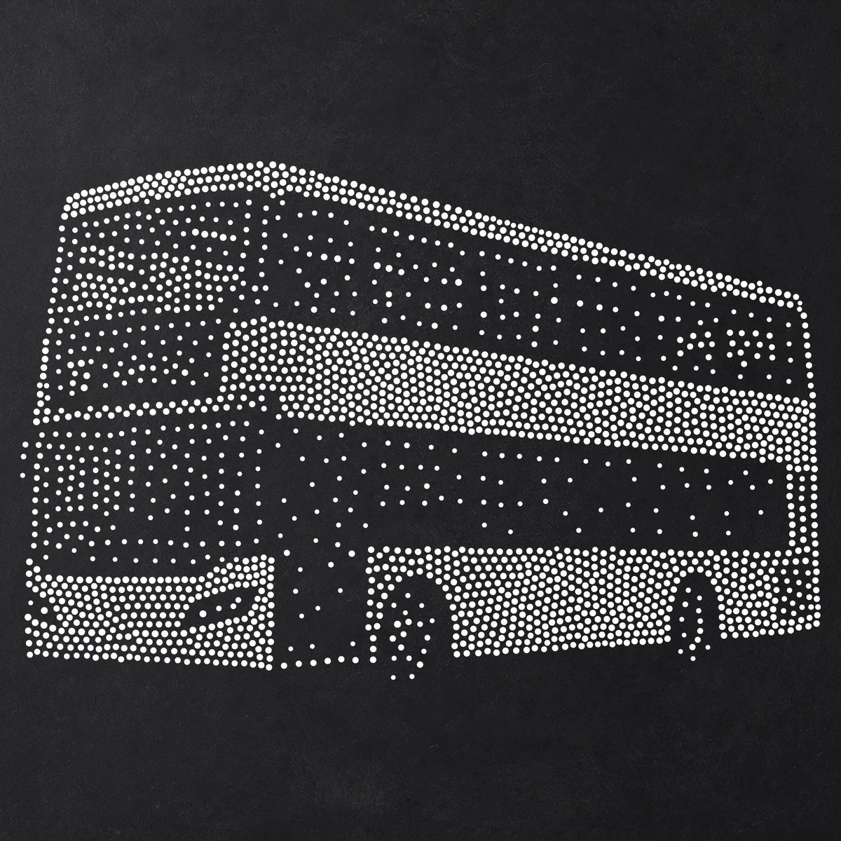 Double Decker Bus Stencil | Realistic Mylar Stipple Wall Art, Crafts (Large - 300mm / 12" approx)