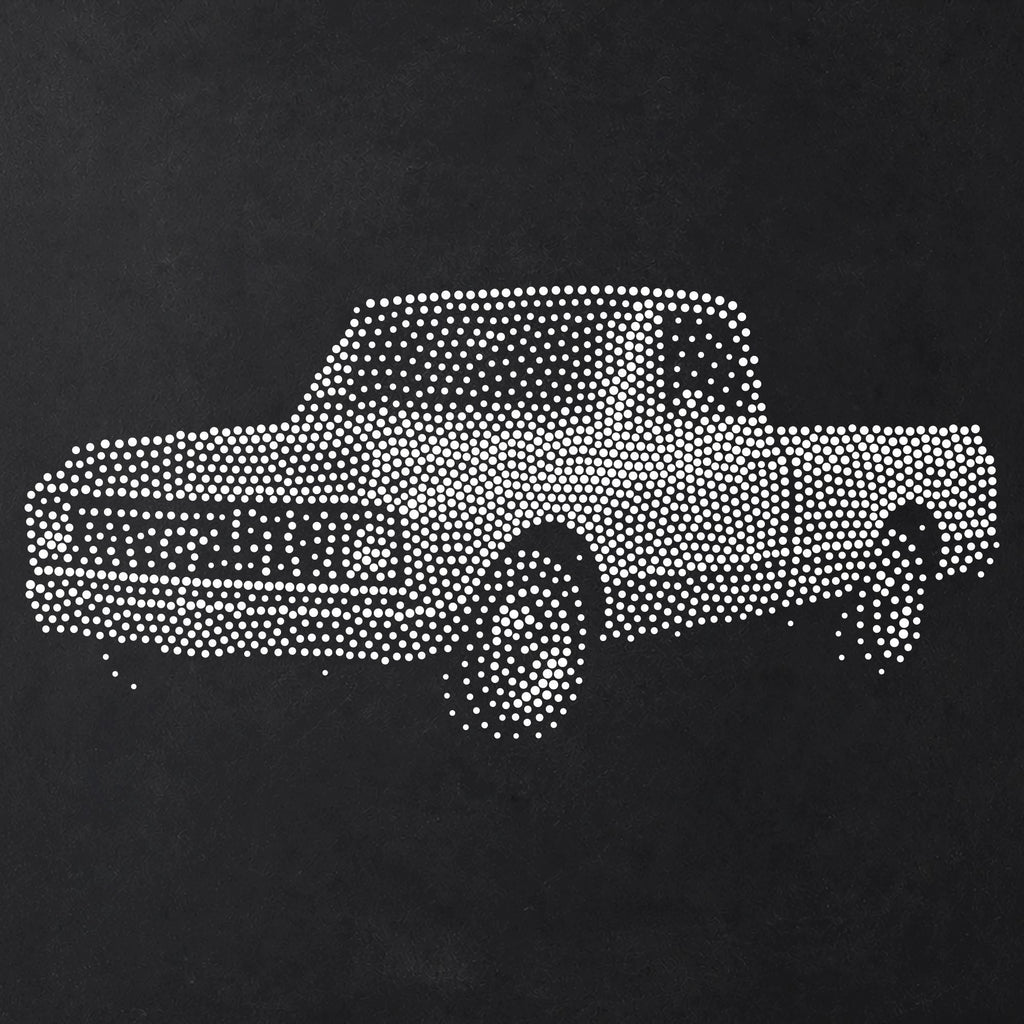 Classic Pickup Truck Stencil | Realistic Mylar Stipple Wall Art, Crafts (Large - 300mm / 12" approx)
