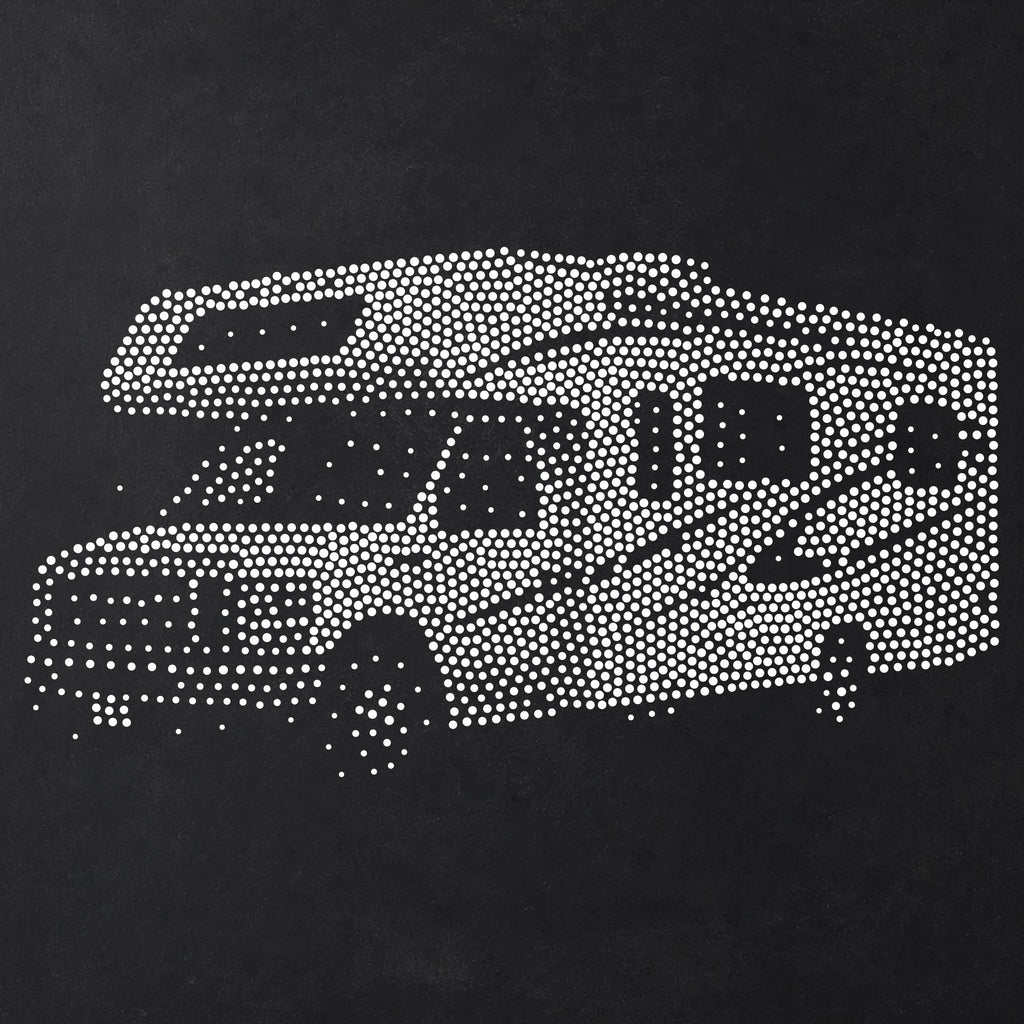 Motorhome Stencil | Realistic Mylar Stipple Wall Art, Crafts (Large - 300mm / 12" approx)