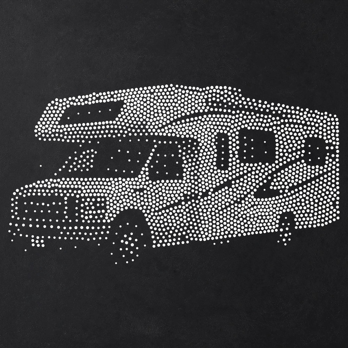 Motorhome Stencil | Realistic Mylar Stipple Wall Art, Crafts (Large - 300mm / 12" approx)