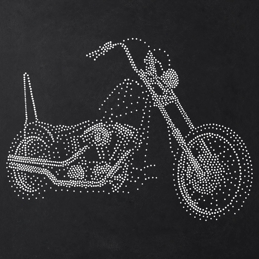 Chopper Motorcycle Stencil | Realistic Mylar Stipple Wall Art, Crafts (Large - 300mm / 12" approx)
