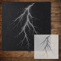 Lightning Stencil reusable Mylar stencil, 300 x 300 mm