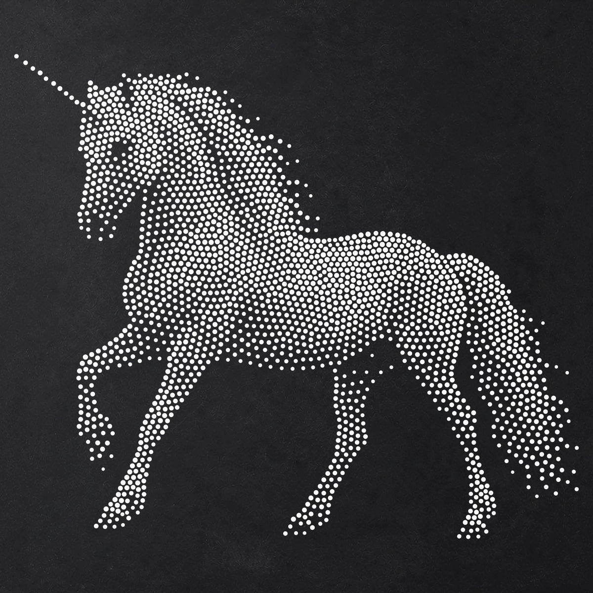 Unicorn Stencil | Realistic Mylar Stipple Fantasy Wall Art, Crafts (Large - 300mm / 12" approx)