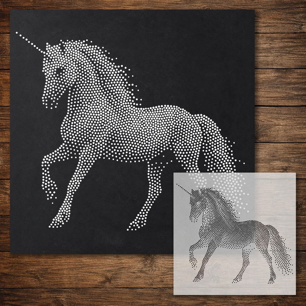 Unicorn Stencil reusable Mylar stencil, 300 x 300 mm