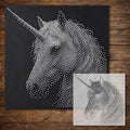 Unicorn Head Stencil reusable Mylar stencil, 300 x 300 mm