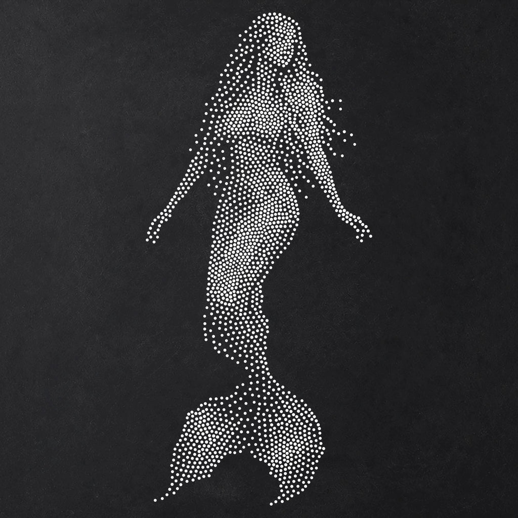 Mermaid Stencil | Realistic Highly Detailed DIY Mylar Fantasy Wall Art, Stipple Art Crafts (Large - 300mm / 12" approx)