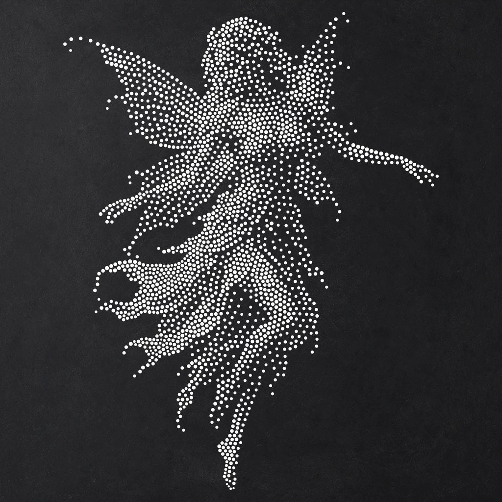 Fairy Stencil #1 | Realistic Highly Detailed DIY Mylar Fantasy Wall Art, Stipple Art Crafts (Large - 300mm / 12" approx)