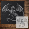 Dragon Stencil reusable Mylar stencil, 300 x 300 mm
