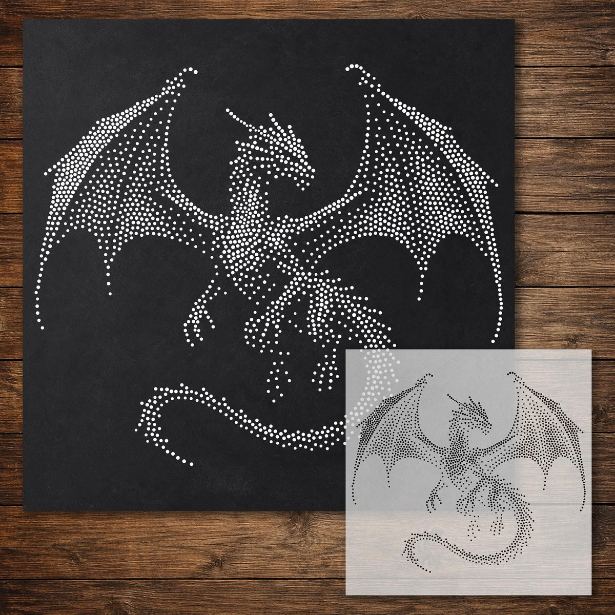 Dragon Stencil reusable Mylar stencil, 300 x 300 mm