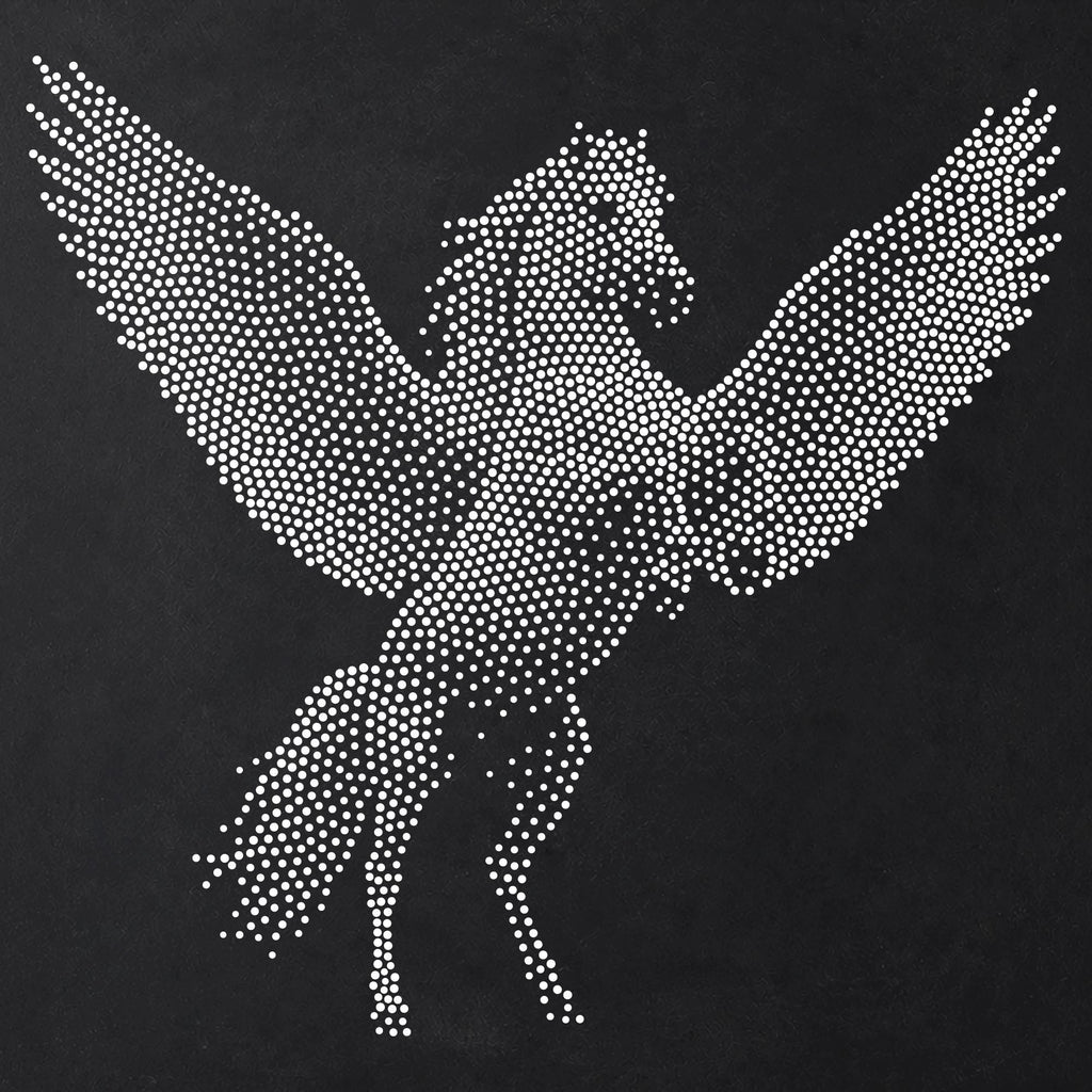Pegasus Stencil | Realistic Highly Detailed DIY Mylar Fantasy Wall Art, Stipple Art Crafts (Large - 300mm / 12" approx)