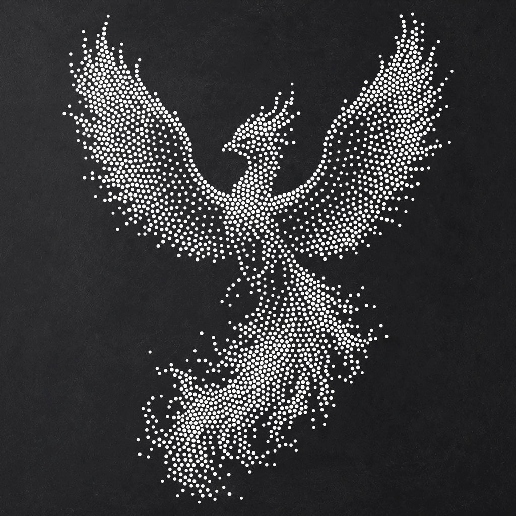 Phoenix Stencil | Realistic Highly Detailed DIY Mylar Fantasy Wall Art, Stipple Art Crafts (Large - 300mm / 12" approx)
