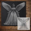 Winged Princess Stencil reusable Mylar stencil, 300 x 300 mm