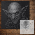 Goblin Portrait Stencil reusable Mylar stencil, 300 x 300 mm