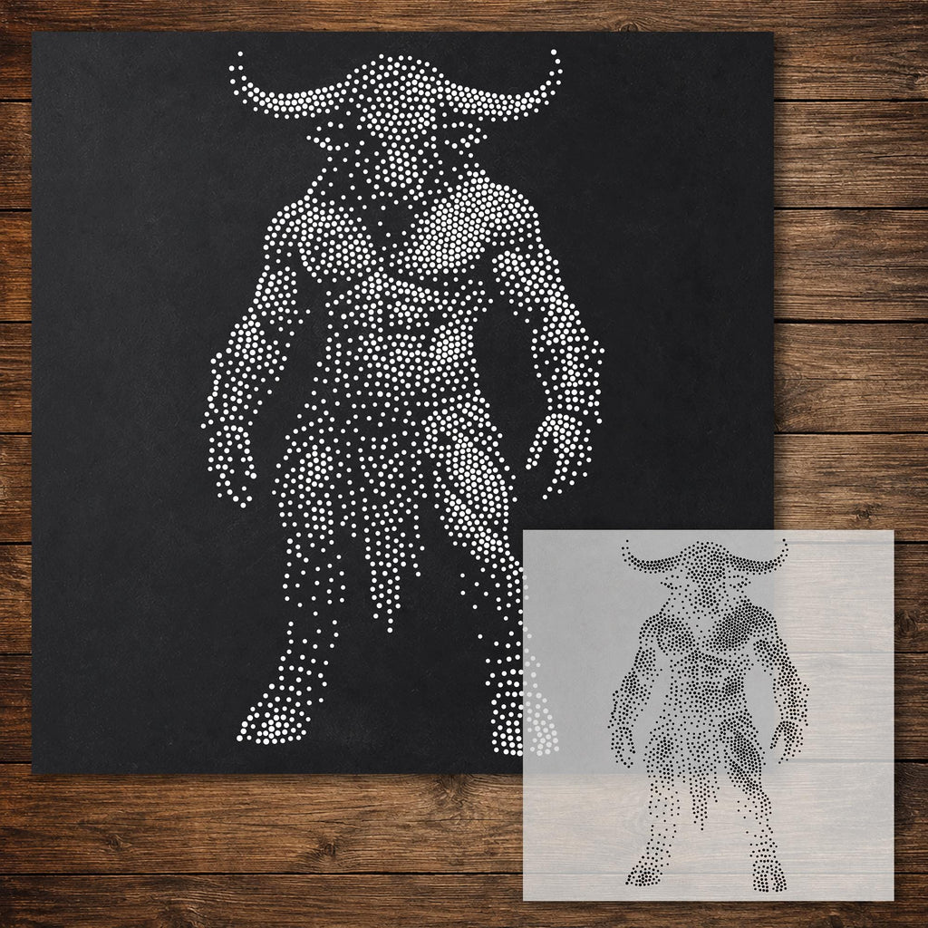 Minotaur Stencil reusable Mylar stencil, 300 x 300 mm
