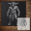 Minotaur Stencil reusable Mylar stencil, 300 x 300 mm