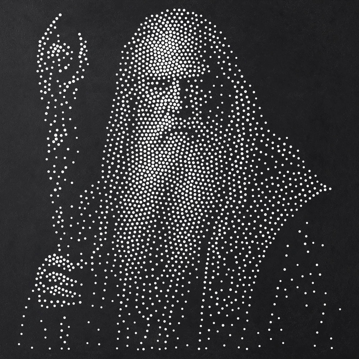 Wizard Stencil | Realistic Highly Detailed DIY Mylar Fantasy Wall Art, Stipple Art Crafts (Large - 300mm / 12" approx)