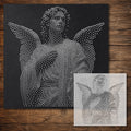 Nativity Angel Stencil reusable Mylar stencil, 300 x 300 mm
