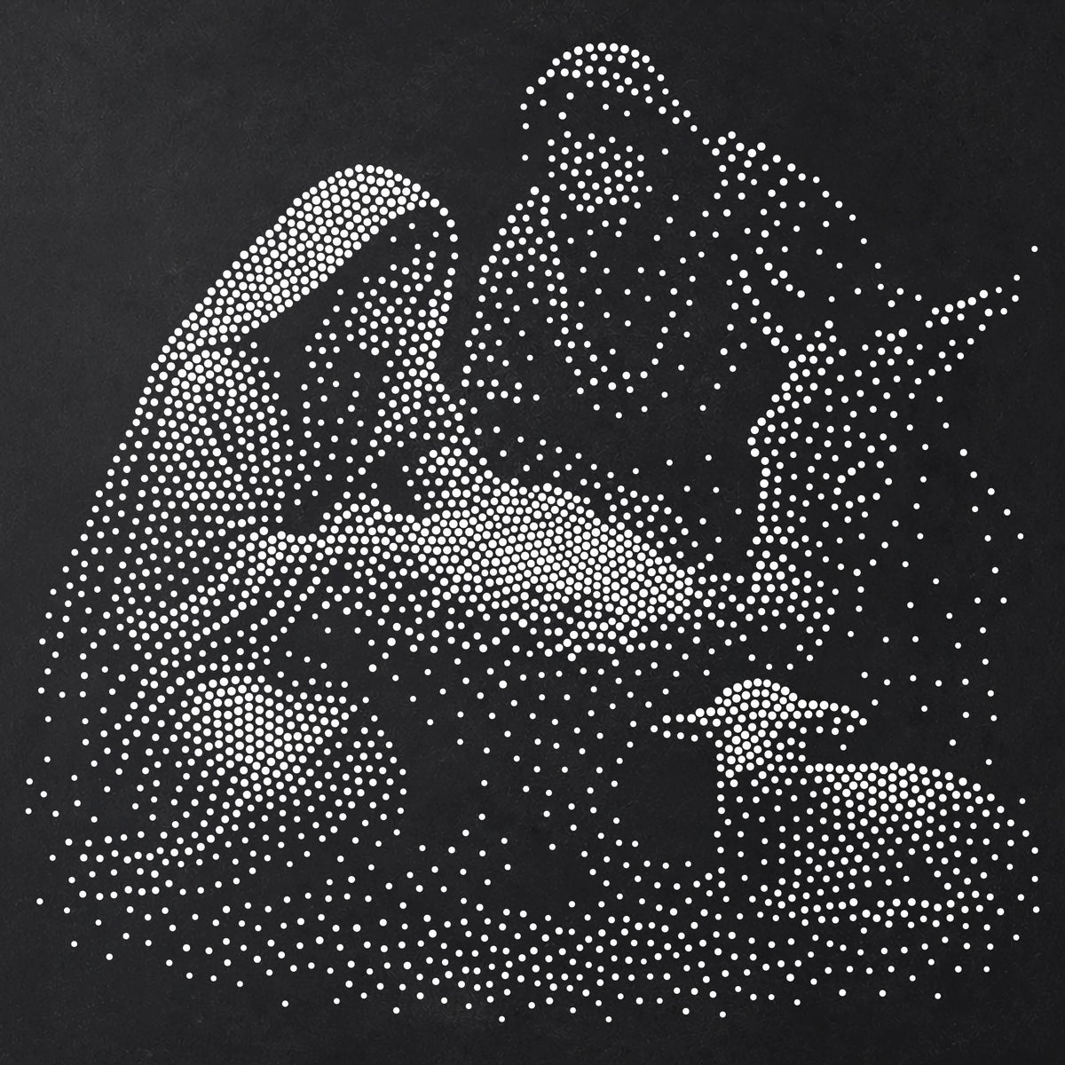 Nativity Stable Scene Stencil | Realistic Christmas Nativity Mylar Stipple Wall Art, Crafts (Large - 300mm / 12" approx)