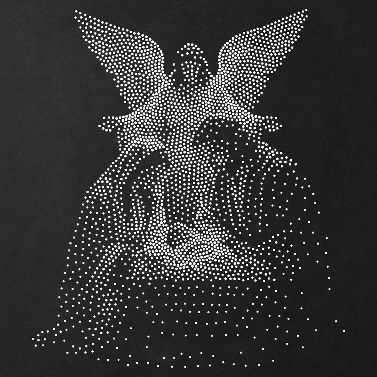 Angel with Holy Family Stencil | Realistic Christmas Nativity Mylar Stipple Wall Art, Crafts (Large - 300mm / 12" approx)