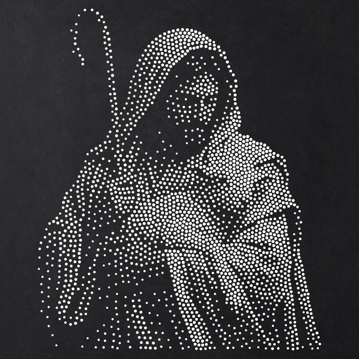 Good Shepherd and Lamb Stencil | Realistic Christmas Mylar Stipple Wall Art, Crafts (Large - 300mm / 12" approx)