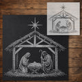Nativity under Star Stencil reusable Mylar stencil, 300 x 300 mm