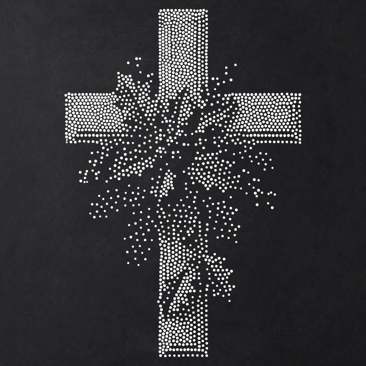Christmas Cross with Holly Stencil | Realistic Christmas Mylar Stipple Wall Art, Crafts (Large - 300mm / 12" approx)