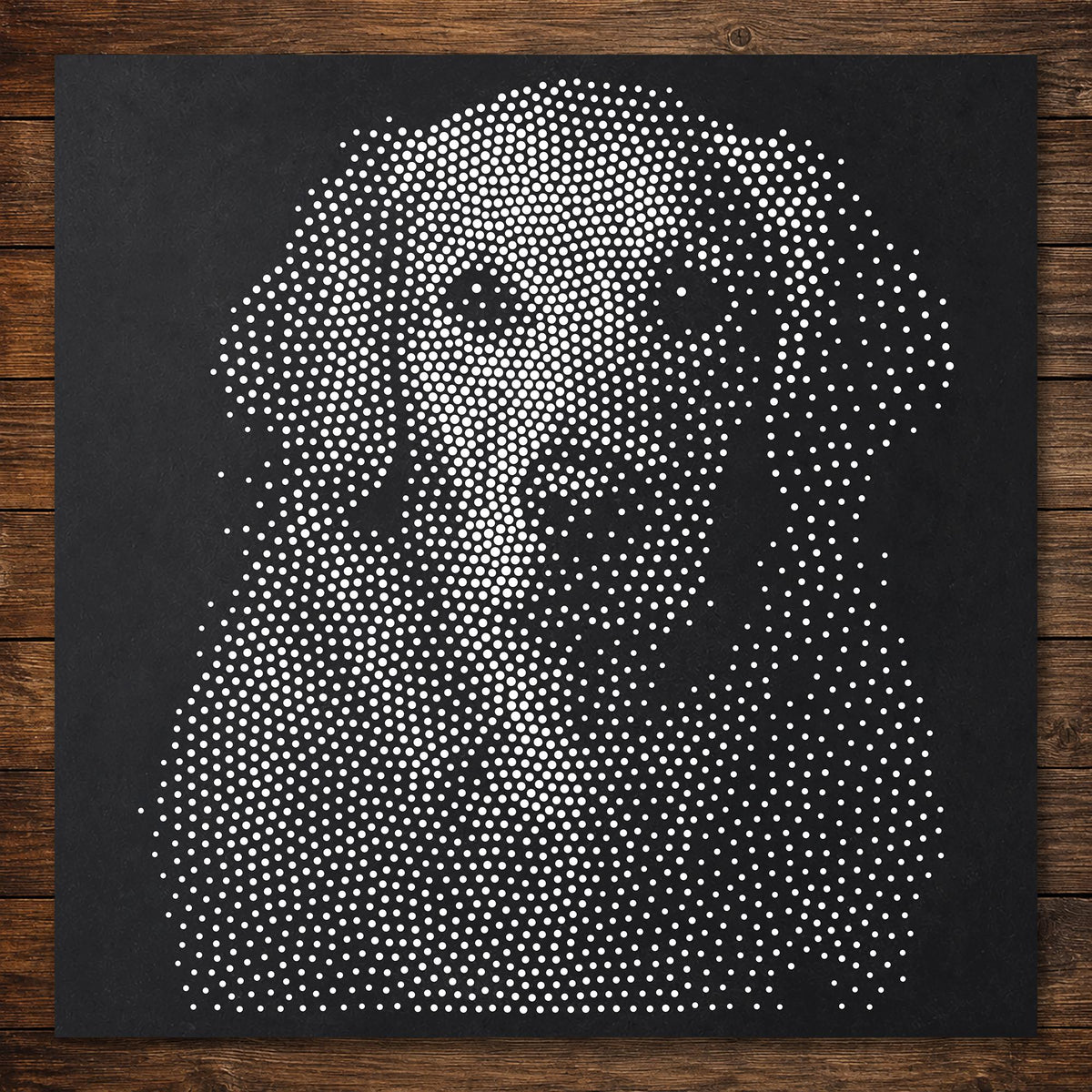 Golden Retriever Dog Stencil | Realistic Mylar Stipple Wall Art, Crafts (Large - 300mm / 12" approx)