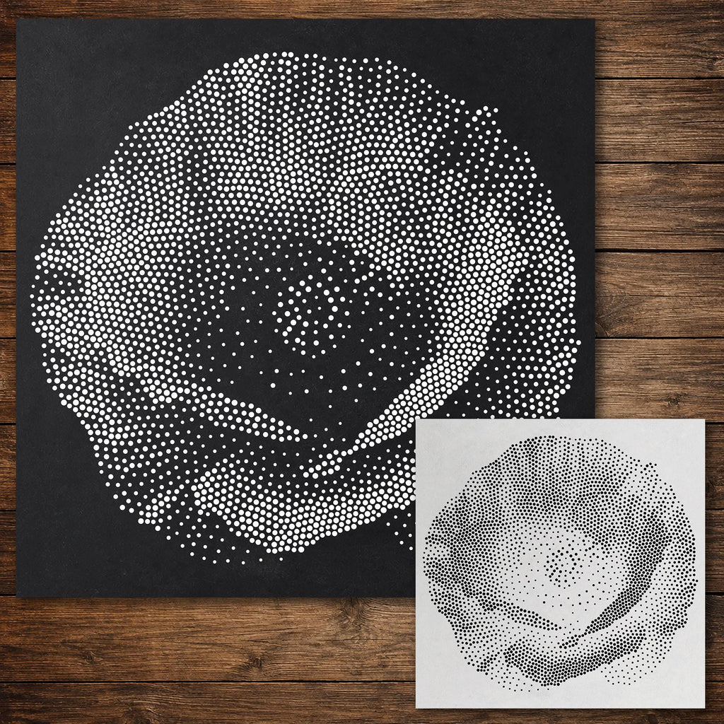 Poppy Flower Stencil reusable Mylar stencil, 300 x 300 mm