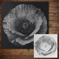 Poppy Flower Stencil reusable Mylar stencil, 300 x 300 mm