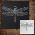 Dragonfly Stencil reusable Mylar stencil, 300 x 300 mm
