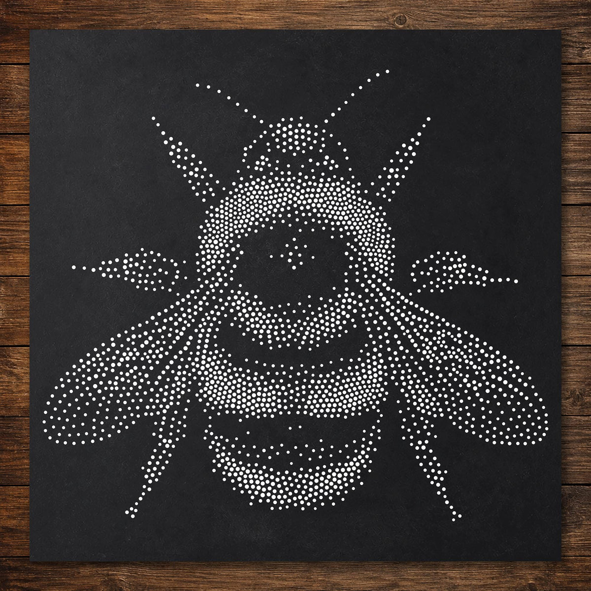 Bumblebee Stencil | Realistic Mylar Stipple Wall Art, Crafts (Large - 300mm / 12" approx)