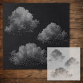 Clouds Stencil reusable Mylar stencil, 300 x 300 mm