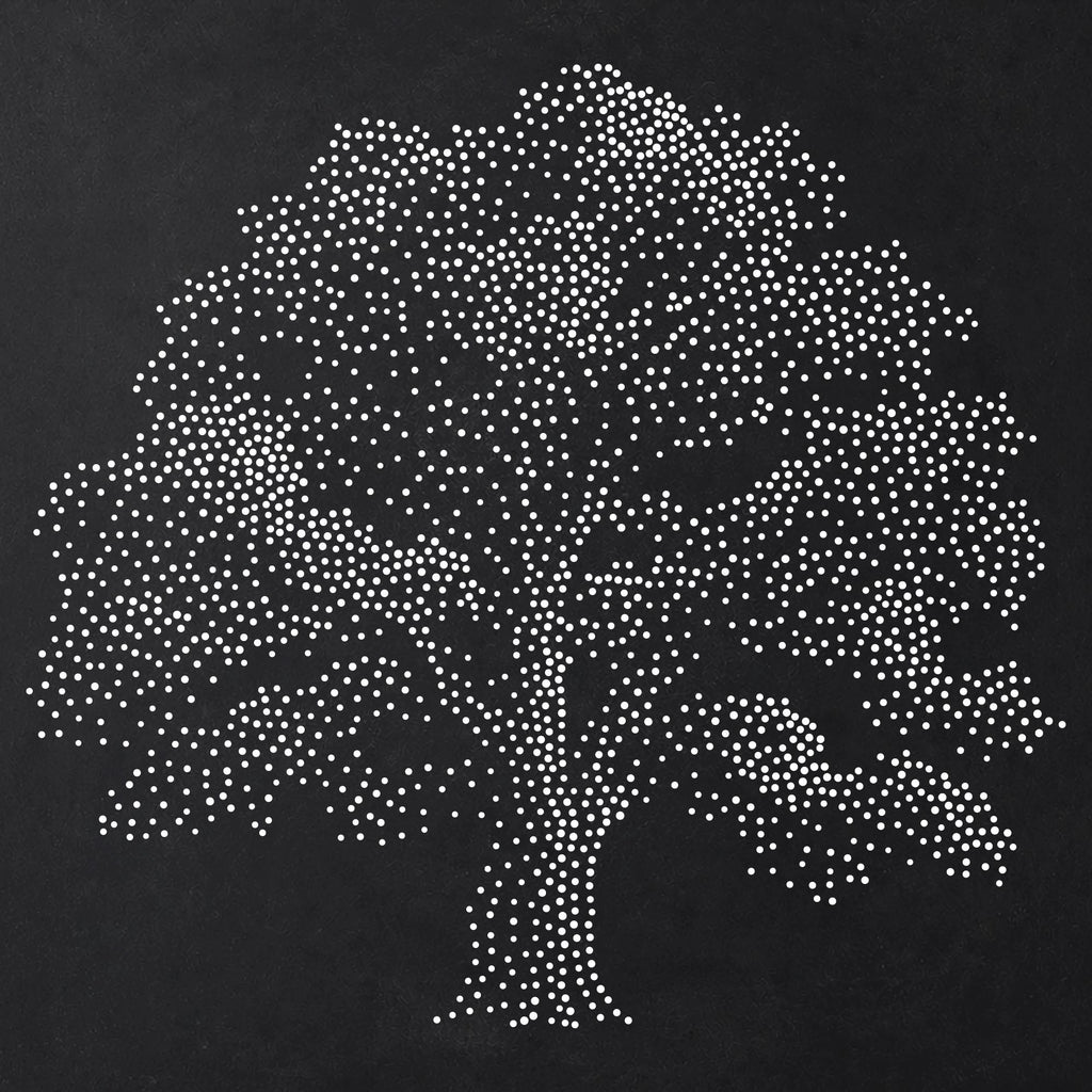 Oak Tree Stencil | Realistic Highly Detailed DIY Mylar Wall Art, Stipple Art Crafts (Large - 300mm / 12" approx)