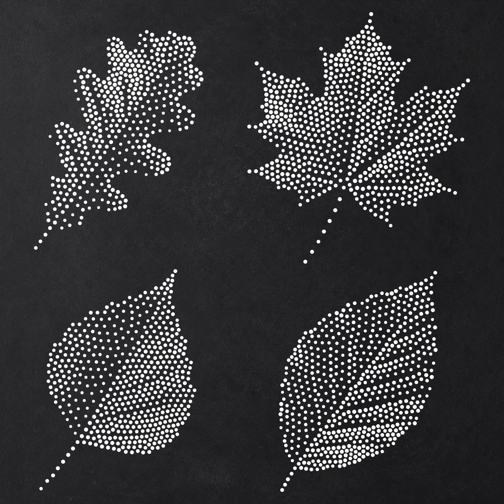 Tree Leaves Stencil | Realistic Highly Detailed DIY Mylar Wall Art, Stipple Art Crafts (Large - 300mm / 12" approx)